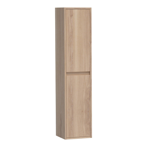 BRAUER Adore badkamerkast - 160x35x35cm - met 2 deuren greeploos links- of rechtsdraaiend lamellen eiken naturel SHOWROOMMODEL SHOW26793