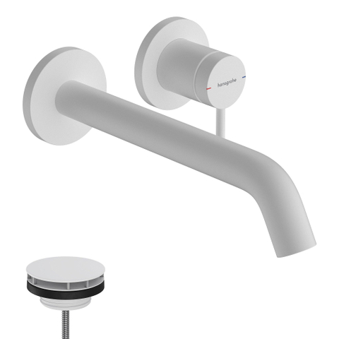 Hansgrohe Tecturis S Mitigeur lavabo encastré - mitigeur - rond - monocommande - bec 22.5 cm - blanc mat SW918644