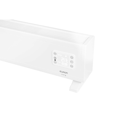 Eurom Alutherm Radiateur convecteur - 145x21cm - IP24 - 2500 watts - wifi - sol/mur - Horizontal - métal blanc mat SW999862