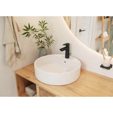 Hansgrohe Talis e 1 greeps wastafelkraan - 110 PopUp - trekwaste - mat zwart SW358792