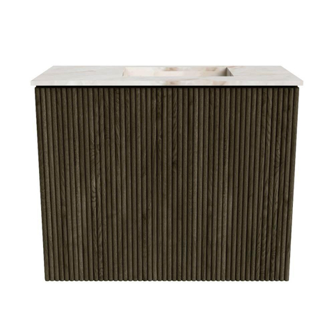 Mondiaz JOYA-DLUX 50cm toiletmeubel - kleur Shadow - Wastafel FAYE positie Rechts 1 kraangat kleur Frappe. SW1422652