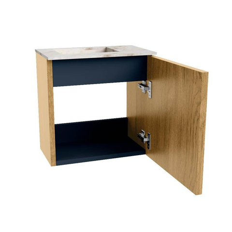 Mondiaz JOYA-DLUX Meuble de salle de bains 40cm - couleur Chêne - Vasque FAYE position Gauche Sans trou de robinet couleur Frappe SW1421865
