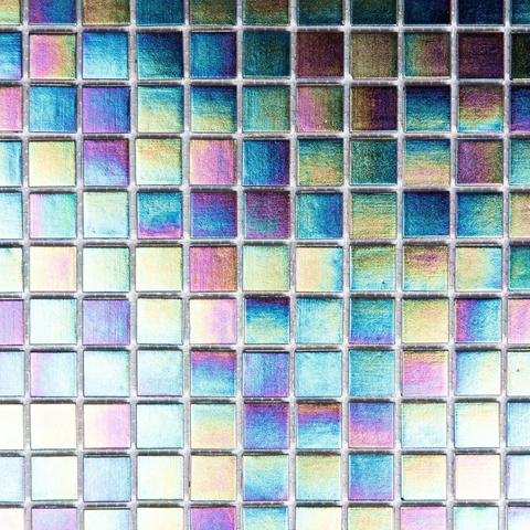 The Mosaic Factory Amsterdam mozaïektegel 2x2x0.4cm voor wand en vloer voor binnen en buiten vierkant Glas Zwart SW62150