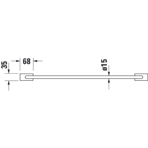 Duravit Karree Badhanddoekrek - 60 cm - hoogglans chroom SW55127