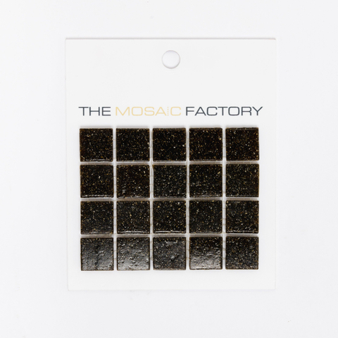 ÉCHANTILLON The Mosaic Factory Amsterdam carreau mosaïque 2x2x0.4cm pour mur et sol pour intérieur et extérieur carré Verre Brun Foncé SW861855