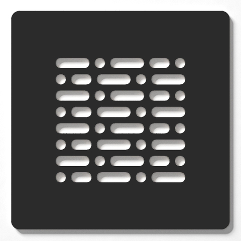 ZEZA Grade bonde de receveur de douche - 13x13cm - Noir SW1212692