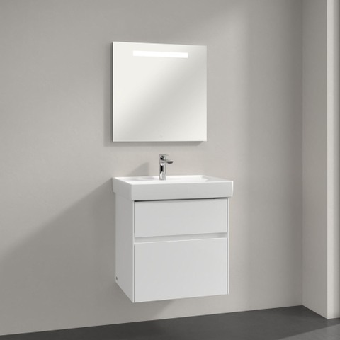Villeroy & Boch More to see one spiegel - met geïntegreerde led verlichting - 60x60cm - inclusief bevestiging - glans zilver SW454080