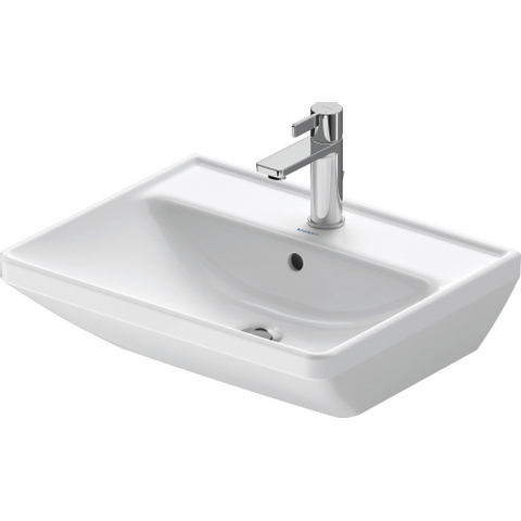 Duravit D-neo Wastafel - met kraangat - met overloop - 55x44x16.5cm - wit SW640428