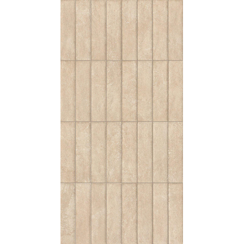 ÉCHANTILLON Terravito Elzino carreau mural et de sol - 6x24cm - Aspect pierre naturelle - Beige mat (beige) SW1221501