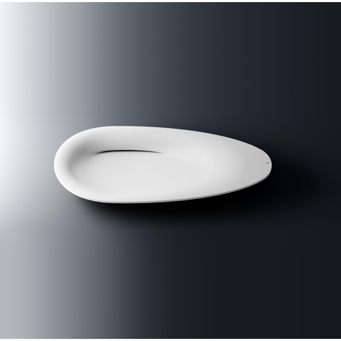 Clou First lave-mains 84x11cm sans trou de robinet Aluite Blanc mat SW9233