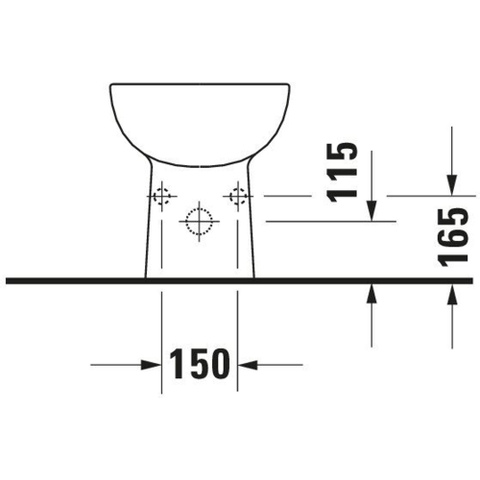 Duravit D-code Staand bidet - 540mm - 1 kraangat - met overloop - glans wit 0315122