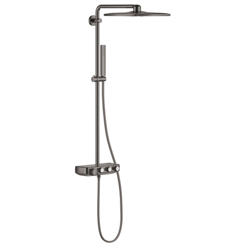 Grohe Euphoria SmartControl Cube Regendoucheset Opbouw - hoofddouche 31cm - hannddouche staaf - hard graphite (antraciet) SW484613