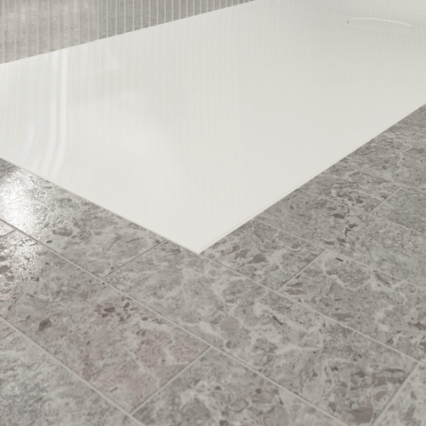 Villeroy & Boch Ecora douchebak - 160x80x4.5cm - afvoer korte zijde - white alpine (wit) SW1558923