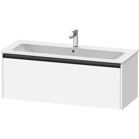 Duravit Ketho.2 Wastafelonderbouwkast - met 1 lade - voor enkele wastafel - 121x48x44cm - met greep antraciet - wit mat SW772886