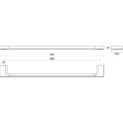 Emco Trend porte-serviettes de bain 60cm chrome SW97626