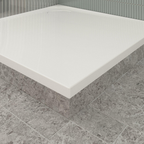 Villeroy & Boch Ecora douchebak - 90x90x3.5cm - hoekafvoer - white alpine (wit) SW1558942