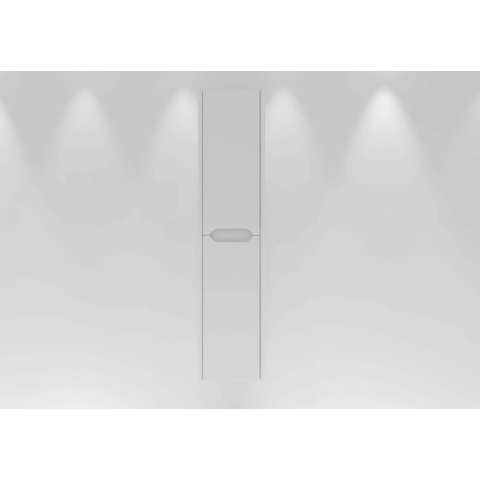 H&R badmeubelen Juice Hoge Kast - 40x35x170cm - met ronde hoeken - 2 deuren - rechtsdraaiend - wit mat SW875868