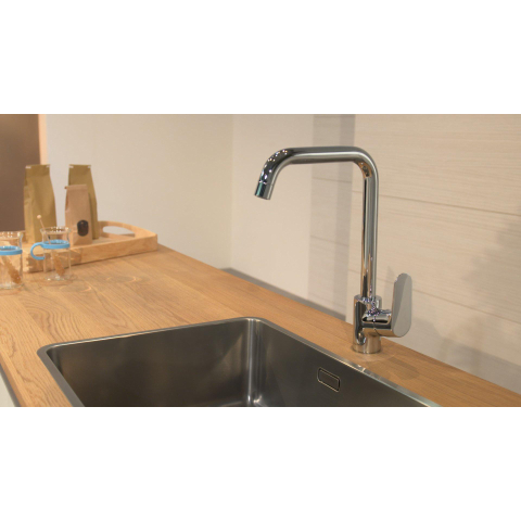 Hansgrohe Focus m41 E2 keukenkraan - met hoge - draaibare uitloop instelbaar - 110 graden - 150 graden en 360 graden - hoogglans chroom 0605548