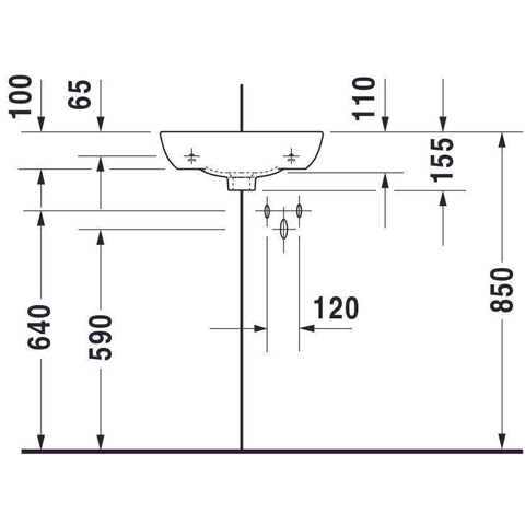 Duravit Me by Starck Lave-mains d’angle 43.5x38cm 1 trou de robinet avec trop-plein Blanc mat SW297049