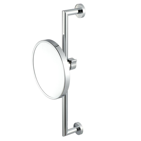 Geesa Mirror Collection miroir grossissant – rond Ø 19 cm – grossissement 3x, sur barre murale – Chrome GA56537