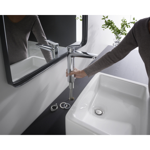 Hansgrohe Logis Eengreeps wastafelmengkraan - 190 zonder afvoer - hoogglans chroom 0605645