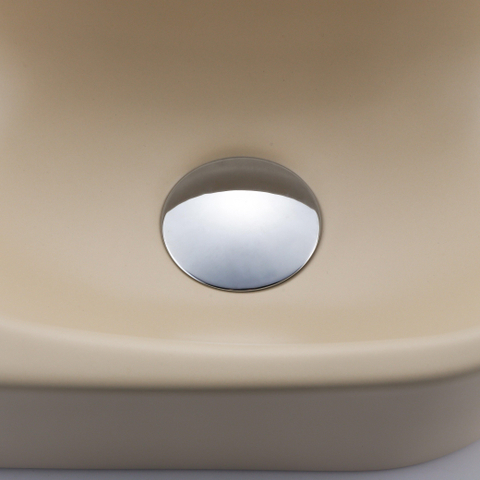 QeramiQ Fuente fonteinset – halfrond – 40x21.5x12 cm – keramiek beige – kraangat links – chromen kraan SW1232788