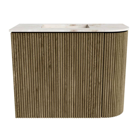 Mondiaz JOYA-DLUX 51.6cm toiletmeubel - ronding rechts kleur Dusk - Wastafel FAYE positie Links Zonder kraangat kleur Frappe. SW1423116