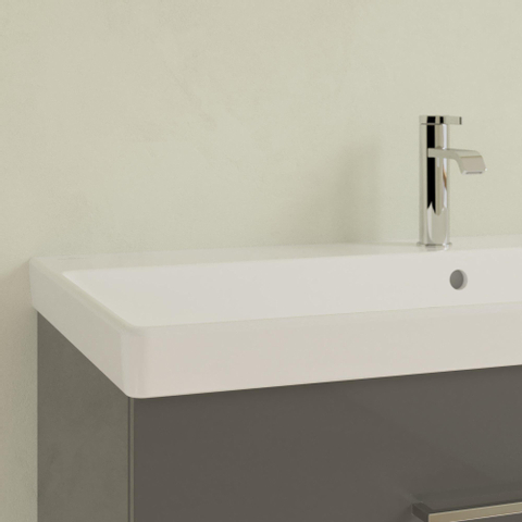Villeroy & Boch Avento meubelwastafel - 100x47cm - 1 kraangat - met overloop CeramicPlus - White Alpine (glans wit) SW59847