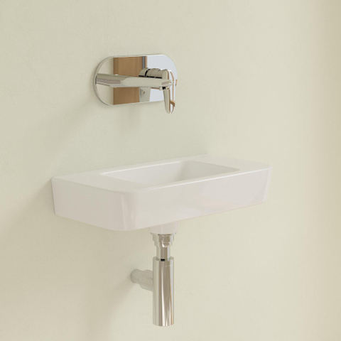 Villeroy & Boch O.novo fontein - 50x25cm - zonder kraangat - zonder overloop - White Alpine (glans wit) SW448398