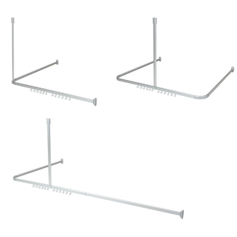 Sealskin Easy Roll Douchegordijnstang Set voor 90x90x90cm Mat aluminium SW21953