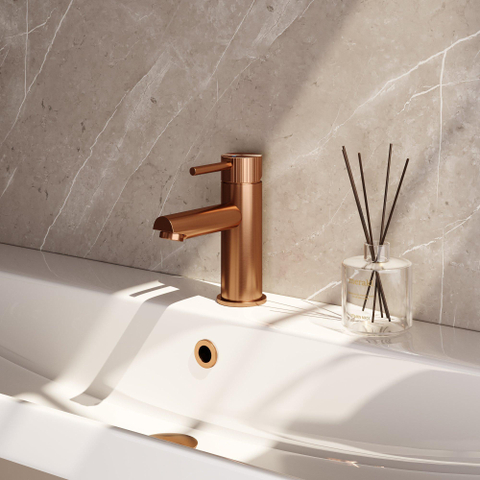 BRAUER Stripe Mitigeur lavabo bas en applique - modèle A - cuivre brossé PVD SW1434873