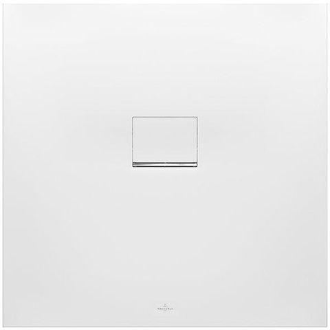 Villeroy & Boch Squaro infinity kunststof douchebak quaryl vierkant - 100x100x4cm - Stone White (mat wit) SW228351