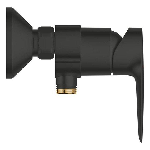 Grohe Start Edge Doucheset - douchemengkraan - Vitalio Joy Glijstang - 60 cm - ronde handdouche - 3 straalsoorten - matte black (mat zwart) SW1566445