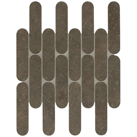 Terravito Elzino Mozaïektegel - 29x29.5cm - gebogen - 9mm - Cocoa mat SW1119916