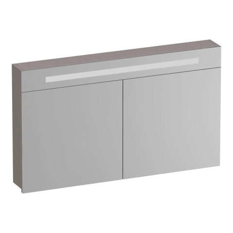 BRAUER Promise armoire de toilette – 119 x 70 x 15 cm – LED directe en haut – 2 portes – Timber Greige SW1203735