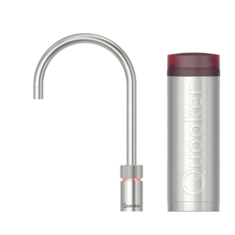 Quooker BE Nordic Round kokendwaterkraan - draaibare uitloop - PRO3 reservoir - Warm / kokend water - RVS SW795635