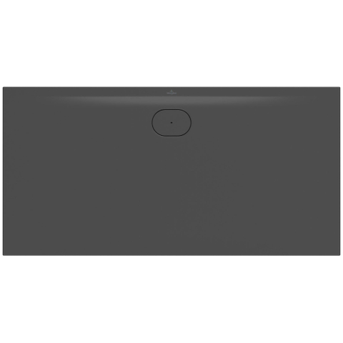 Villeroy & Boch Ecora douchebak - 160x80x3.5cm - afvoer lange zijde - anthracite (antraciet) SW1558871