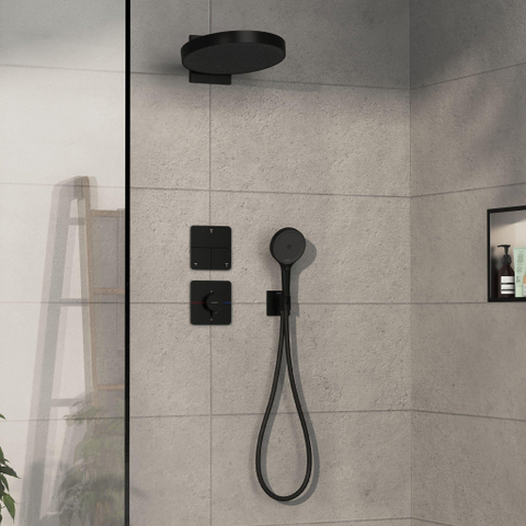 Hansgrohe Showerselect comfort q Thermsotaat - inbouw - 1 functie - extra uitgang - mat zwart SW917944