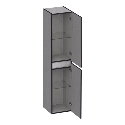 BRAUER Joy Edge badkamerkast - 160x35x35cm - 2 deuren - links- of rechtsdraaiend - greeploos - Forest Seashell SW1200831