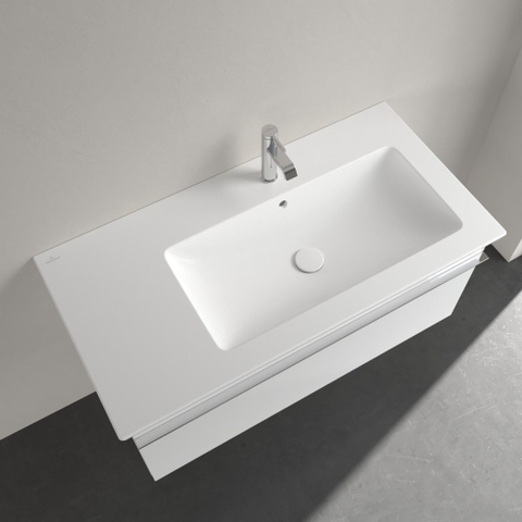 Villeroy & Boch Venticello lavabo - 100x50x16.5cm - 1 trou de robinet - stone white mat SW209635
