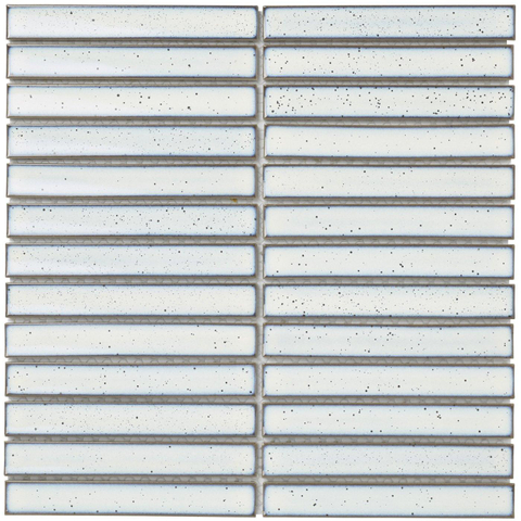 The Mosaic Factory Sevilla mozaïektegel - 29.6x29.9cm - wandtegel - Rechthoek - Porselein White with Blue speckle Glans SW397939