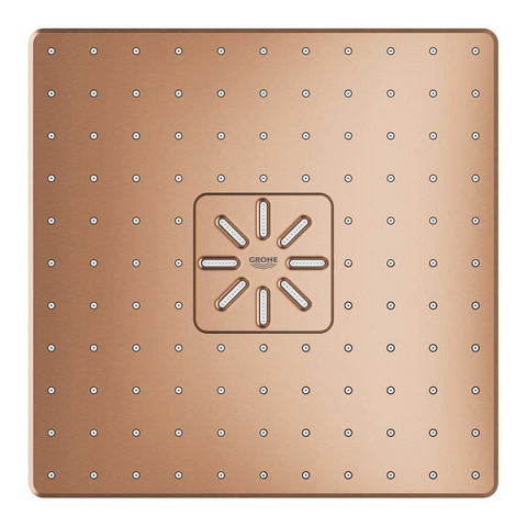 Grohe Rainshower SmartActive 310 Cube Hoofddouche - 31x 31cm - 2 straalsoorten - wandarm 43cm - brushed warm sunset (koper) SW484602