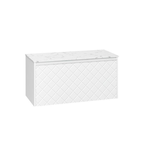 Crosswater Infinity Wastafelblad - 101x45x2.5cm - marble - marble effect (wit) SW487254