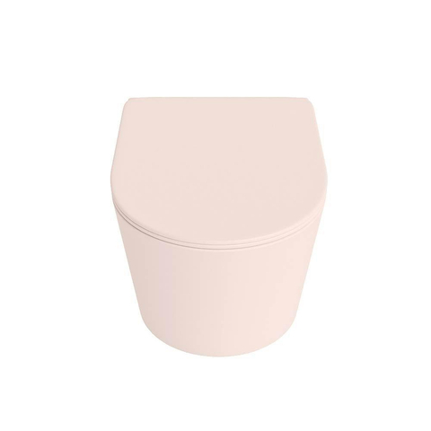 Mondiaz LAVIE WC suspendu – sans bride – 36 x 53 cm – avec abattant softclose – Rosee (rose) SW1189079
