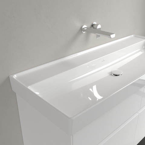 Villeroy & Boch Collaro meubelwastafel - 120x47cm - zonder overloop - zonder kraangaten - White Alpine (glans wit) SW358334