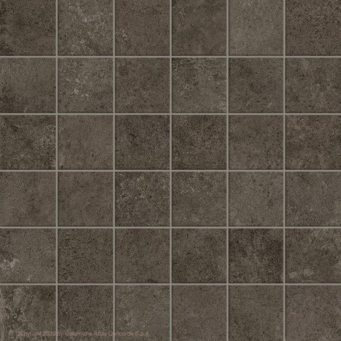 Terravito Sigillo mozaïektegel - 29.6x29.6cm - 8mm - gerectificeerd - Betonlook - Antraciet SW863168