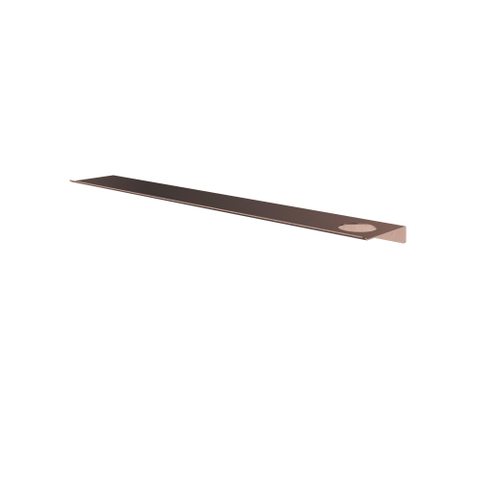 Hotbath &MORE Planchet - 80cm - inclusief bevestigings rails - 1 uitsparing - voor zeepdispenser of beker - PVD - geborsteld koper SW1245960