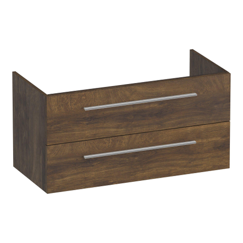 BRAUER Trust meuble sous-lavabo 100 sans poignées rapportées 2 tiroirs softclose et 1 découpe pour siphon - Grove SW1203874
