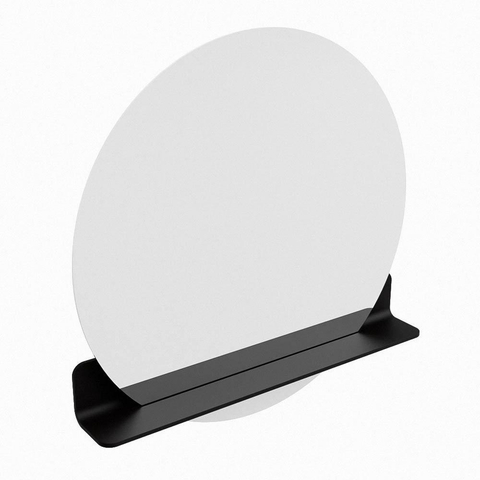 Mondiaz SPOT spiegel – Ø80 cm – met planchet – Urban (zwart) SW1235478