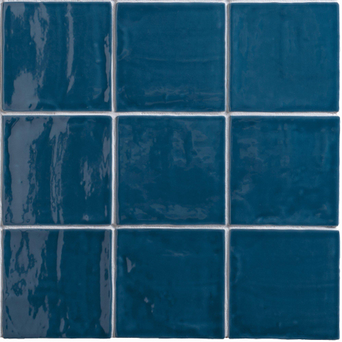 Terravito Viondo carreau mural - 13x13cm - 10mm - Carré - Bleu marine Brillant SW542671